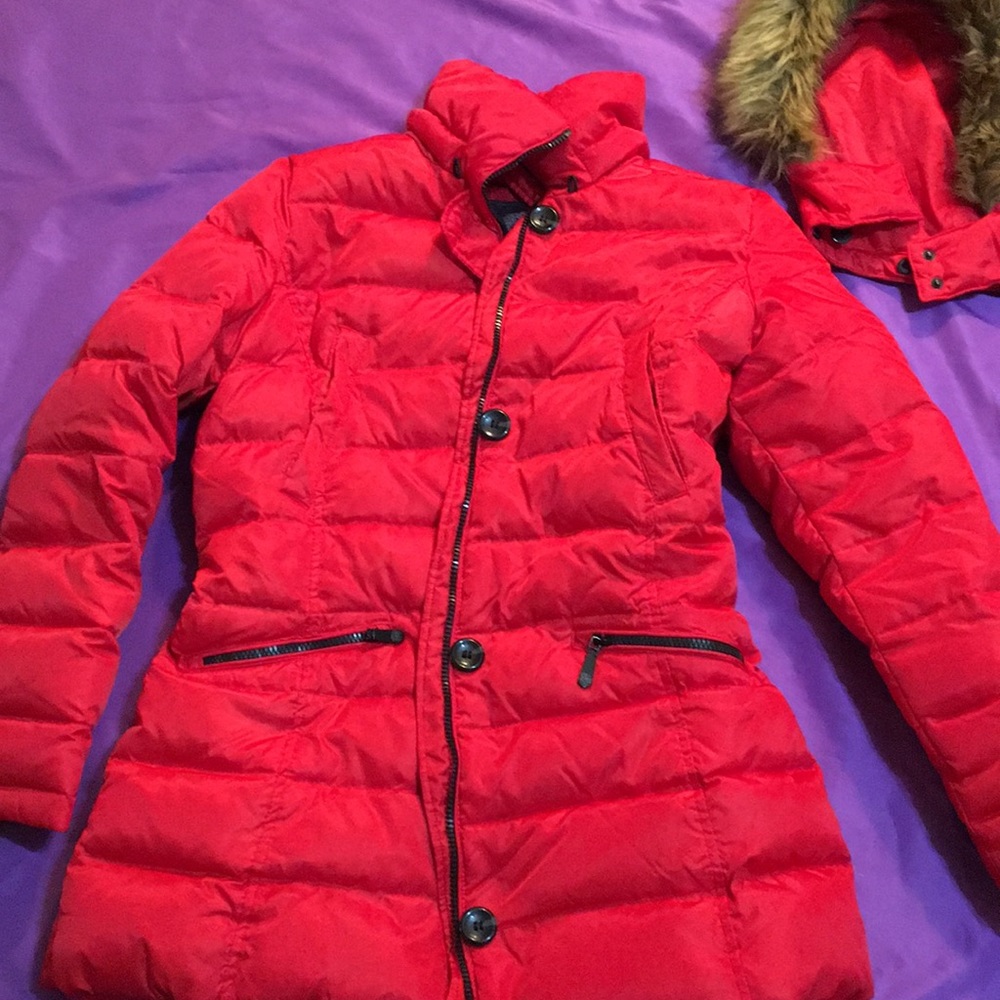 Girls Large Red Winter Jacket